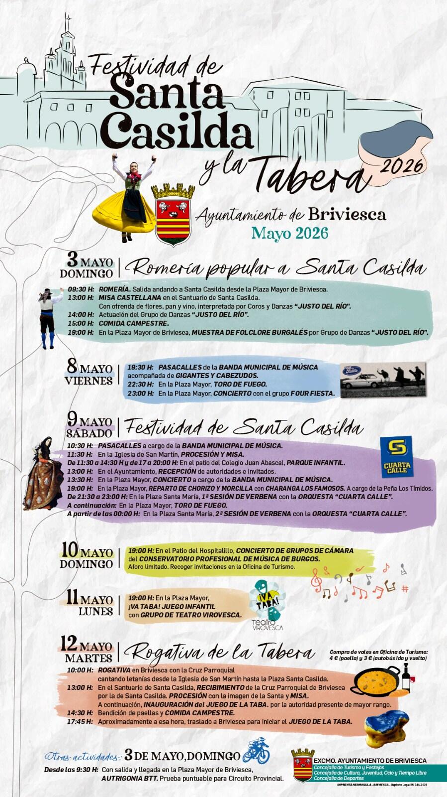 SANTA CASILDA Y LA TABERA 2026
