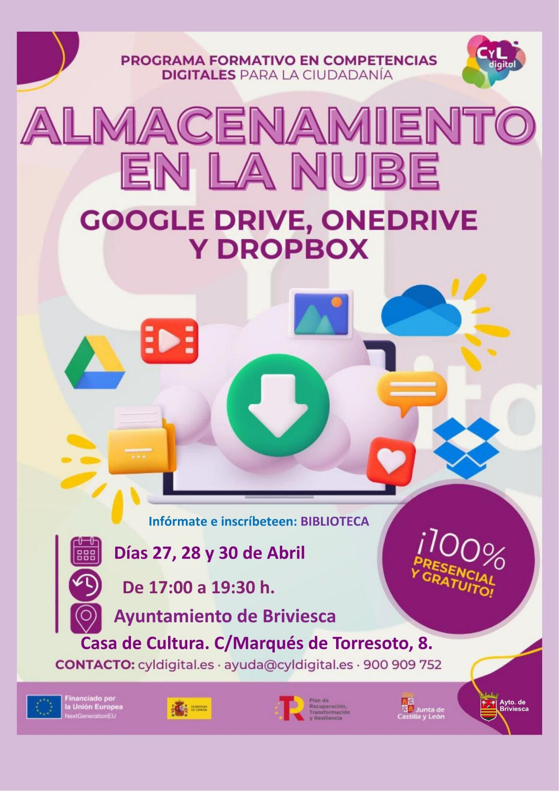 Servicios de almacenamiento en la nube: Google Drive, OneDrive y Dropbox
