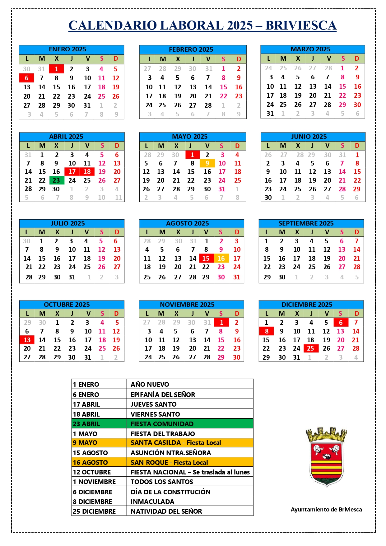 Calendario Laboral